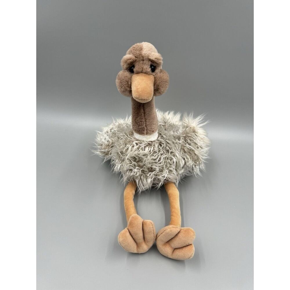 Gund Ostrich Stuffed Animal 10" Sitting Plush Fluffy